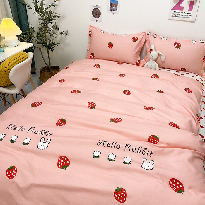 91家纺网 家纺一手货源 找家纺 卡斯诺 2023新款芦荟棉四件套花型2