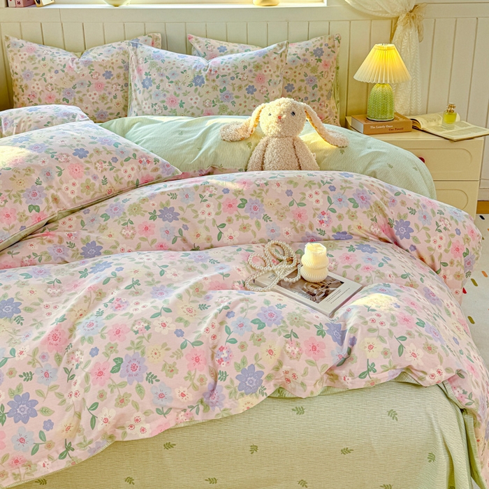 91家纺网 家纺一手货源 找家纺 黑马家居 2025新款全棉喷气13070印花单被套 缤纷花海