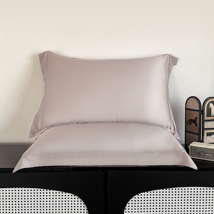 91家纺网 家纺一手货源 找家纺 金喜 2025新款LF级60支莱赛尔天丝枕套宽边枕套 冰莓粉