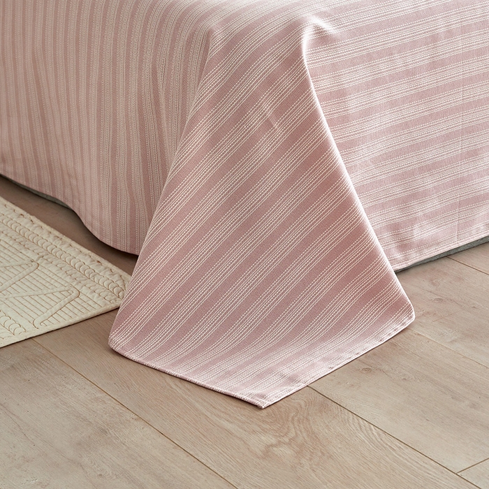 91家纺网 家纺一手货源 找家纺 怡家居 2025新款全棉老粗布床单床笠三件套 彼年-豆沙