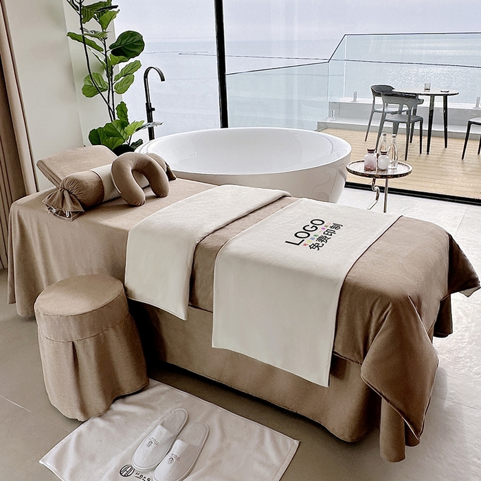 91家纺网 家纺一手货源 找家纺 琪宝阁2025新款唯一系列床罩四件套 卡其