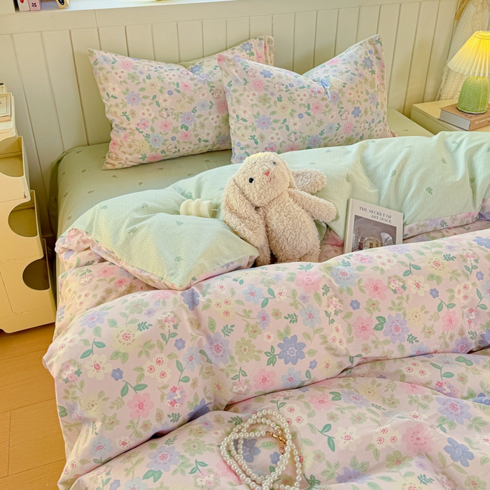 91家纺网 家纺一手货源 找家纺 黑马家居 2025新款全棉喷气13070印花单被套 缤纷花海