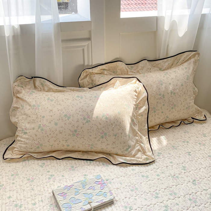 91家纺网 家纺一手货源 找家纺 2025新款云感双层纱夏被四件套-床盖款 薄荷微凉