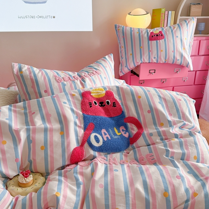 91家纺网 家纺一手货源 找家纺 （总）时年家纺 2025新款全棉印花卡通毛巾绣系列套件 充值会员优惠5元