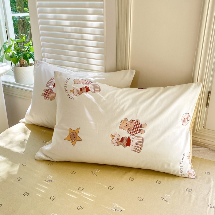 91家纺网 家纺一手货源 找家纺 黑马家居 2025新款全棉喷气13070印花四件套 马戏团