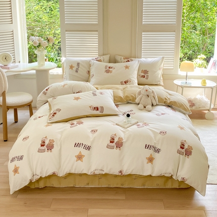 黑马家居 2025新款全棉喷气13070印花单被套 马戏团