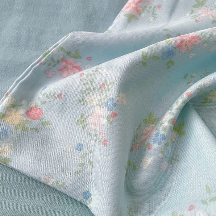 91家纺网 家纺一手货源 找家纺 优品阁 2025新款人字纹全棉双层纱四件套 兰溪【升级款-提花人字纹床单】