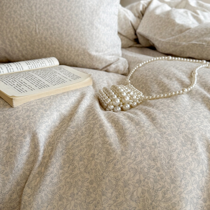 91家纺网 家纺一手货源 找家纺 2025新款全棉有氧双层纱系列套件 清辞