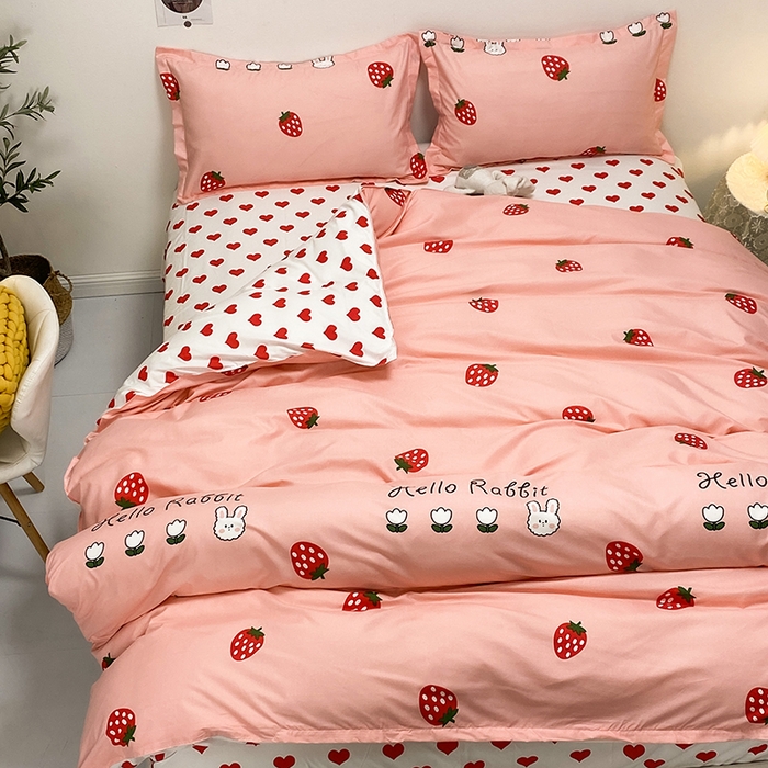 91家纺网 家纺一手货源 找家纺 卡斯诺 2023新款芦荟棉四件套花型2