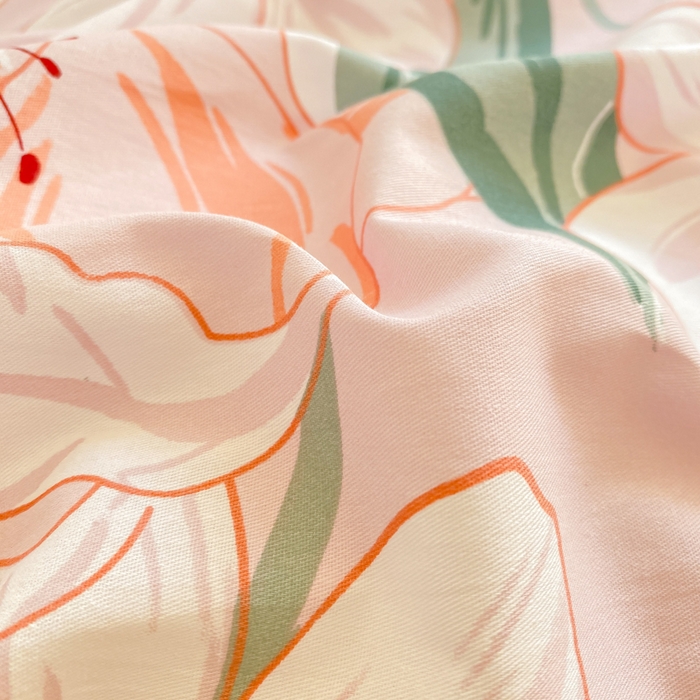 91家纺网 家纺一手货源 找家纺 黑马家居 2025新款全棉喷气13070印花单被套 嫣然花开