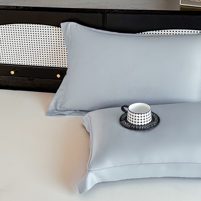 91家纺网 家纺一手货源 找家纺 金喜 2025新款LF级60支莱赛尔天丝枕套宽边枕套 雾兰