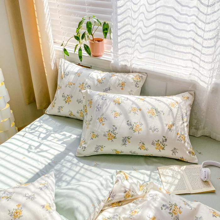 91家纺网 家纺一手货源 找家纺 黑马家居 2025新款全棉喷气13070印花单被套 花间