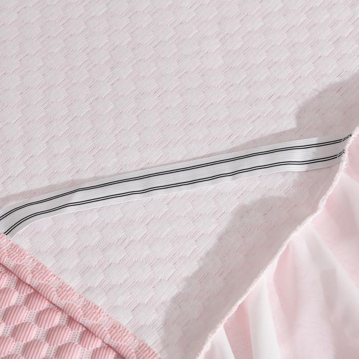 91家纺网 家纺一手货源 找家纺 （总）绘萱家居 2025爆款冰凉豆豆凉席三件套床裙款冰丝软席子