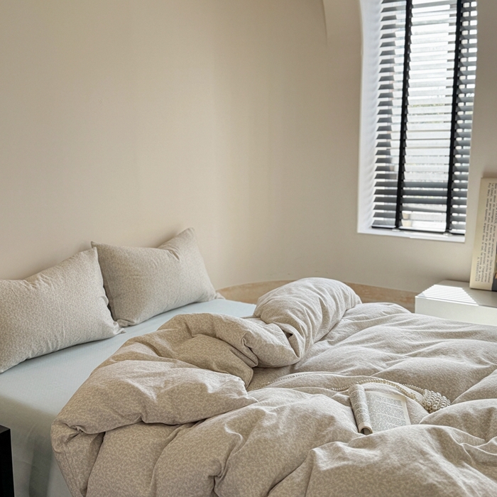 91家纺网 家纺一手货源 找家纺 2025新款全棉有氧双层纱系列套件 清辞