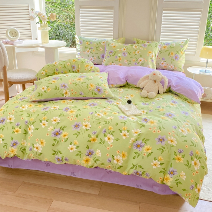 91家纺网 家纺一手货源 找家纺 黑马家居 2025新款全棉喷气13070印花单被套 绿野仙踪