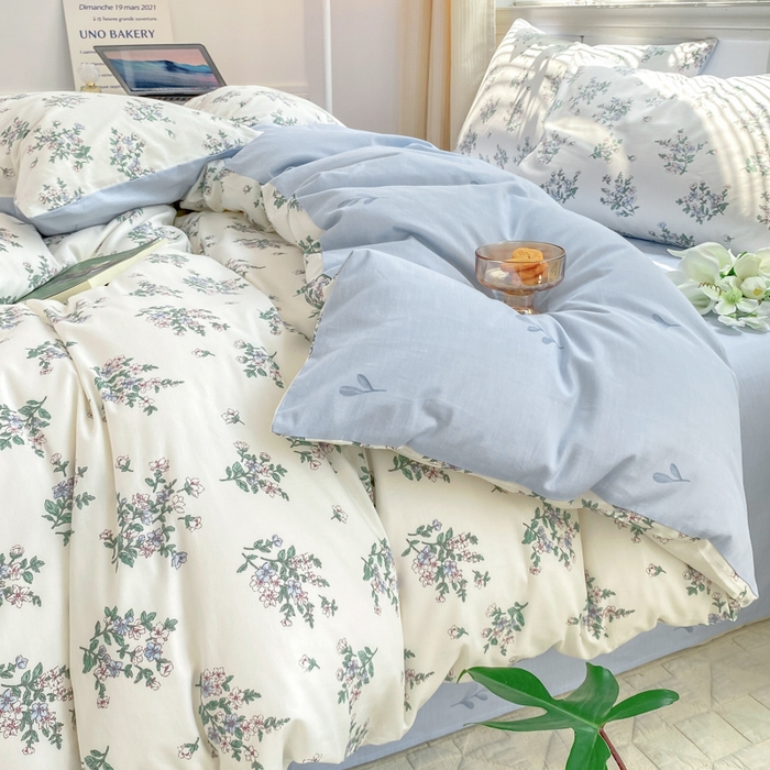 91家纺网 家纺一手货源 找家纺 黑马家居 2025新款全棉喷气13070印花单被套 秋色宜人