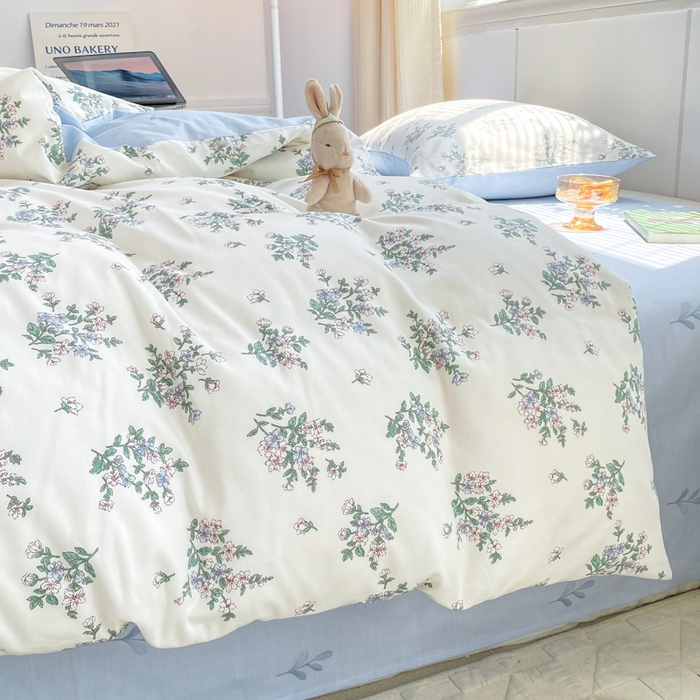 91家纺网 家纺一手货源 找家纺 黑马家居 2025新款全棉喷气13070印花单被套 秋色宜人