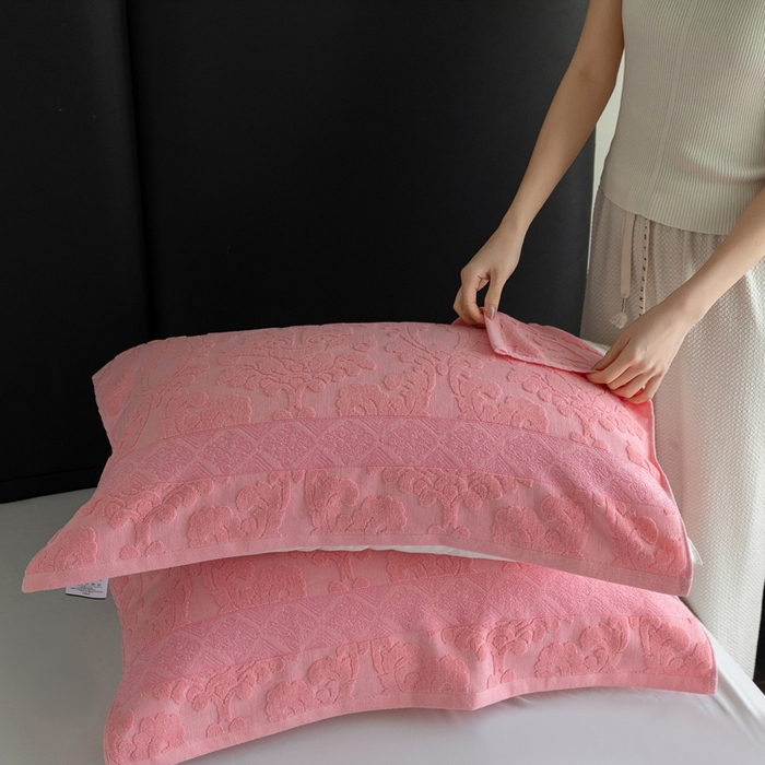 91家纺网 家纺一手货源 找家纺 （总）乐家毛巾被（工厂自产自销） 2025新款纯棉浮雕老式枕巾