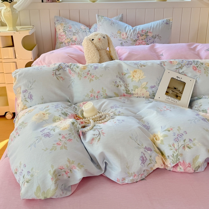 91家纺网 家纺一手货源 找家纺 黑马家居 2025新款全棉喷气13070印花四件套 秘境