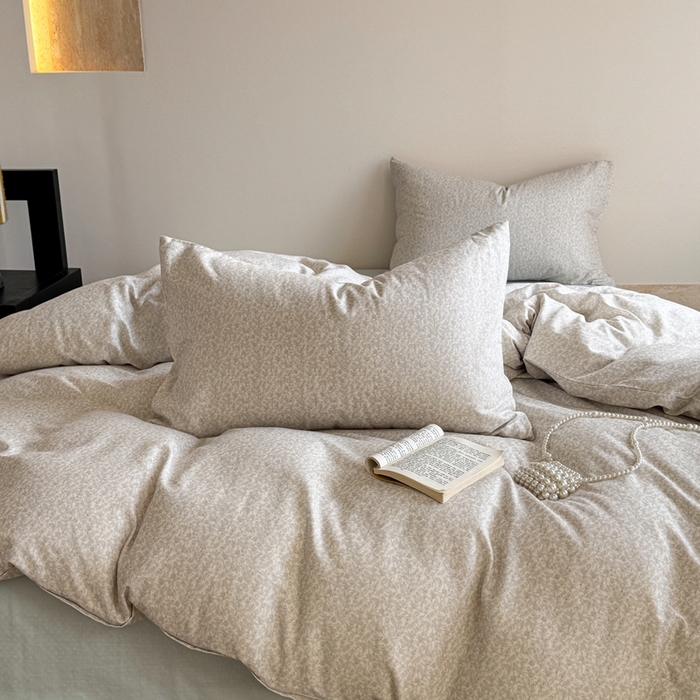 91家纺网 家纺一手货源 找家纺 2025新款全棉有氧双层纱系列套件 清辞