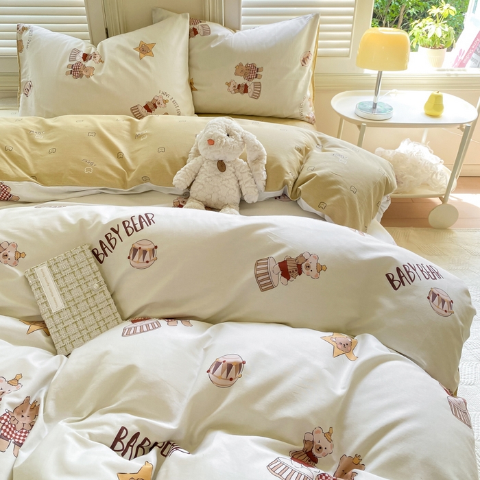 91家纺网 家纺一手货源 找家纺 黑马家居 2025新款全棉喷气13070印花单被套 马戏团