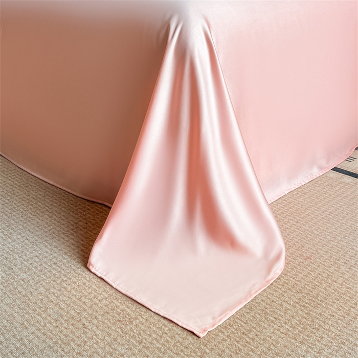 91家纺网 家纺一手货源 找家纺 梦舒羽 2025新款水洗真丝枕套冰丝凉感枕头套夏天薄款枕芯套 奶油浅粉