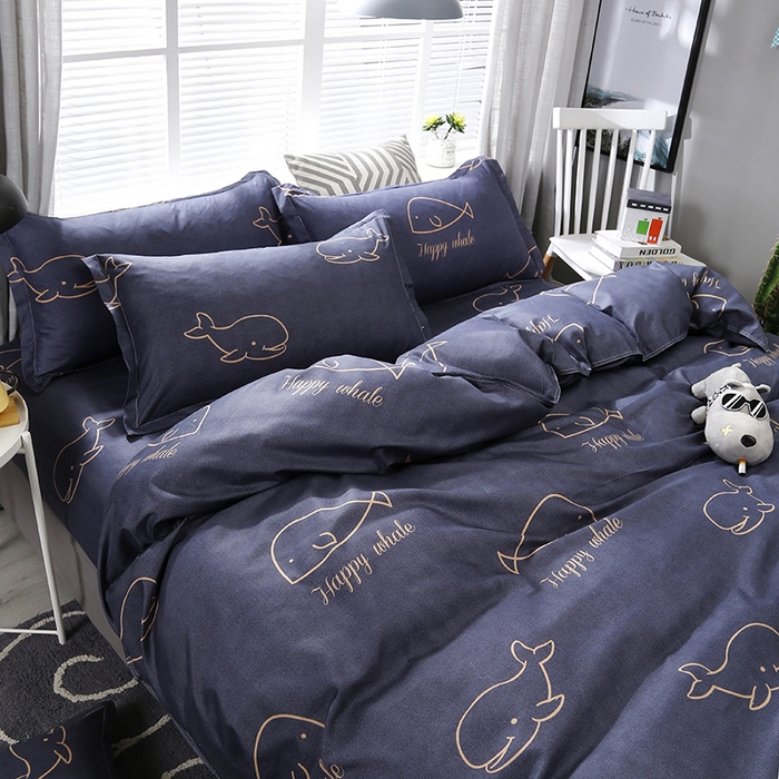 91家纺网 家纺一手货源 找家纺 卡斯诺 2023新款芦荟棉四件套花型2