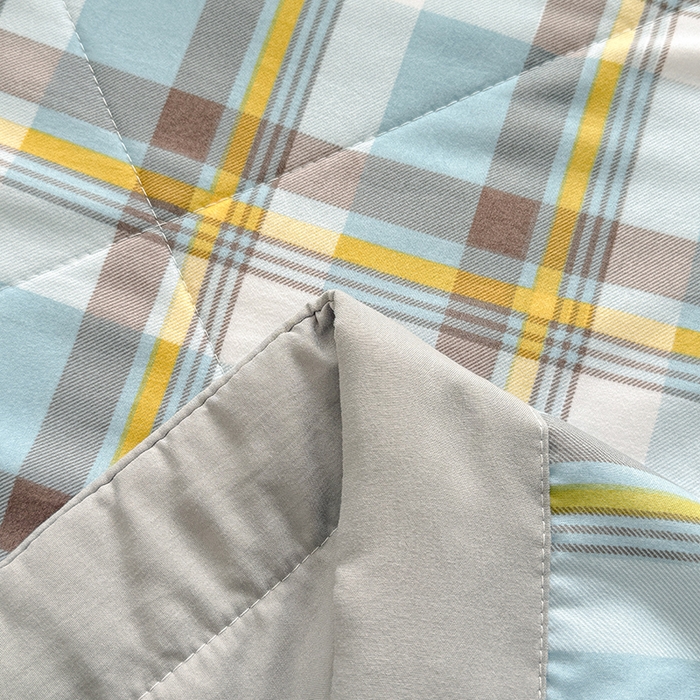 91家纺网 家纺一手货源 找家纺 博弈家纺 2025新款水洗棉棉花夏被 漫格