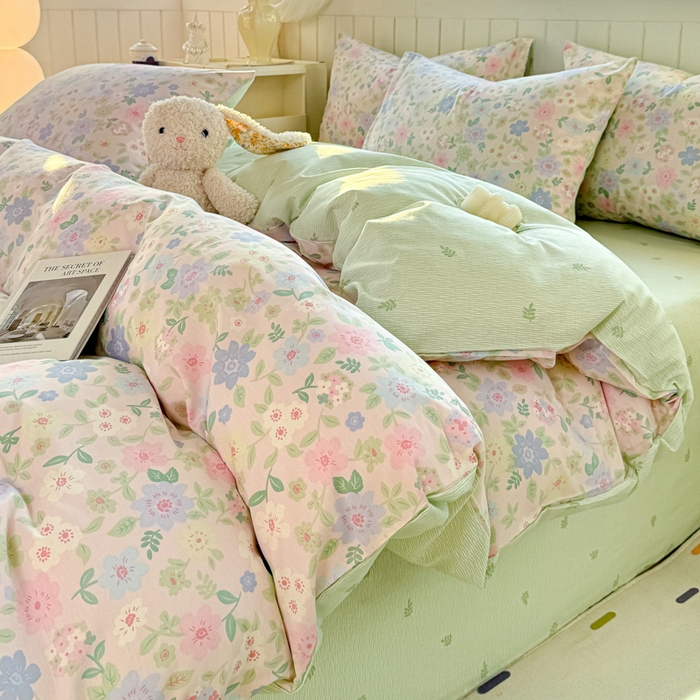 91家纺网 家纺一手货源 找家纺 黑马家居 2025新款全棉喷气13070印花单被套 缤纷花海