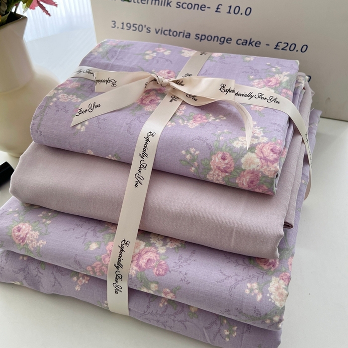 91家纺网 家纺一手货源 找家纺 优品阁 2025新款人字纹全棉双层纱四件套 梦露【升级款-提花人字纹床单】