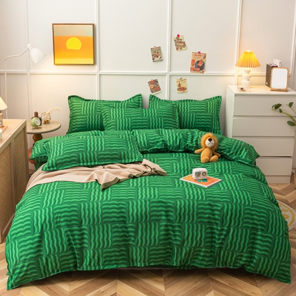 91家纺网 家纺一手货源 找家纺 （总）卡斯诺 2023新款芦荟棉四件套花型2