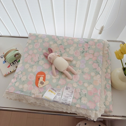 91家纺网 家纺一手货源 找家纺 （总）于果2025新款双层纱花边款夏被