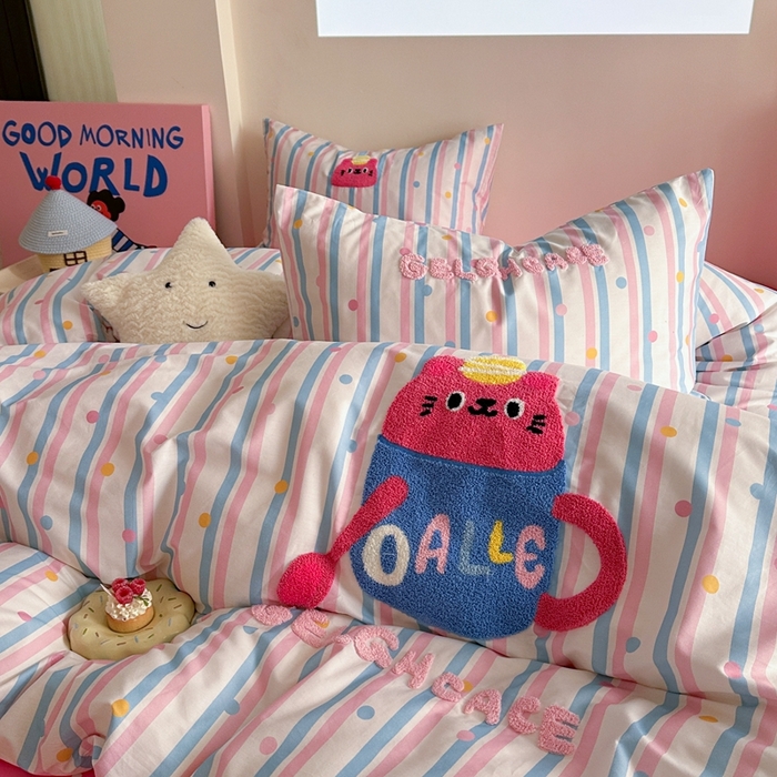 91家纺网 家纺一手货源 找家纺 时年家纺 2025新款全棉印花卡通毛巾绣系列套件 充值会员优惠5元 茶杯兔