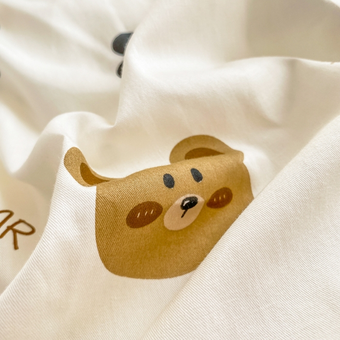 91家纺网 家纺一手货源 找家纺 黑马家居 2025新款全棉喷气13070印花单被套 小熊比尔