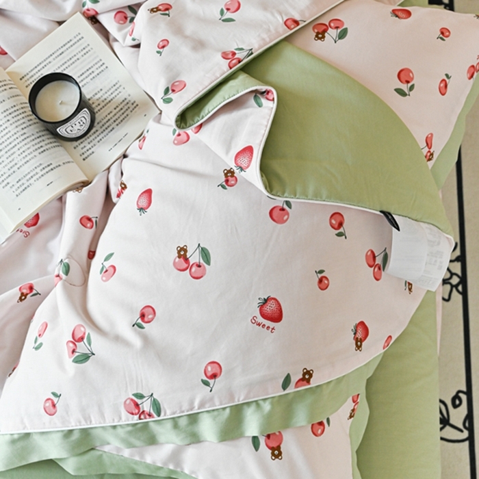 91家纺网 家纺一手货源 找家纺 （总）金喜 2025新款天丝棉大豆印花夏凉被夏被四件套