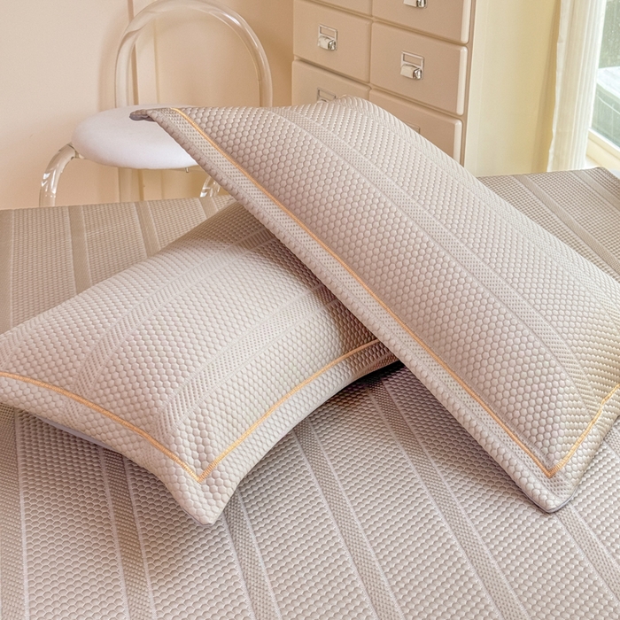 91家纺网 家纺一手货源 找家纺 慧菲 2025新款渐变床裙PE高分子凉感席床裙凉席三件套  香槟咖