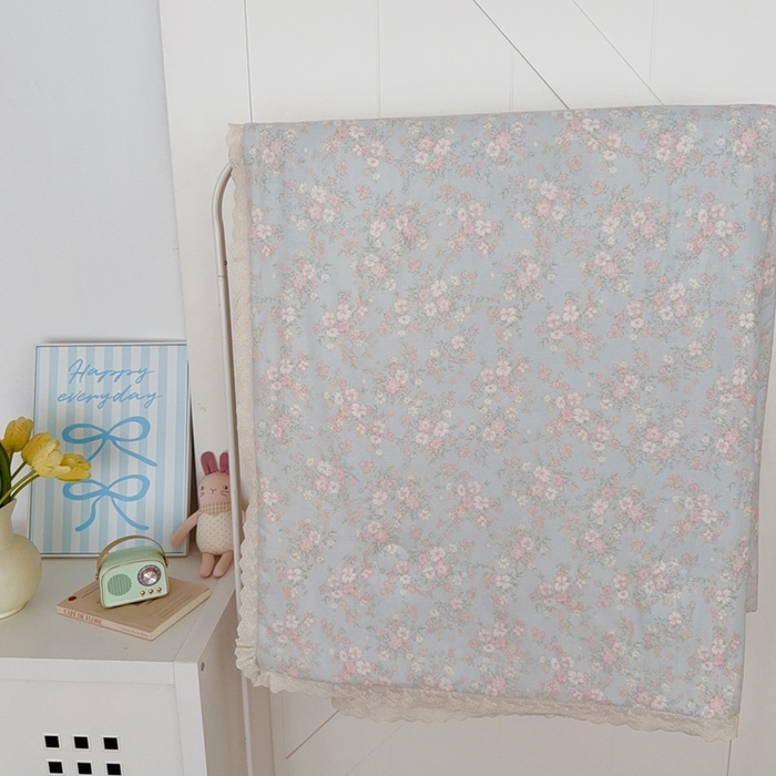 91家纺网 家纺一手货源 找家纺 于果2025新款双层纱花边款夏被 莉莉周