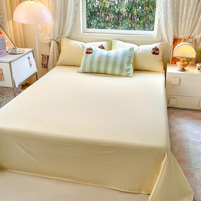 91家纺网 家纺一手货源 找家纺 徕米家居  2025新款色织全棉水洗棉毛巾绣四件套 汉堡家族