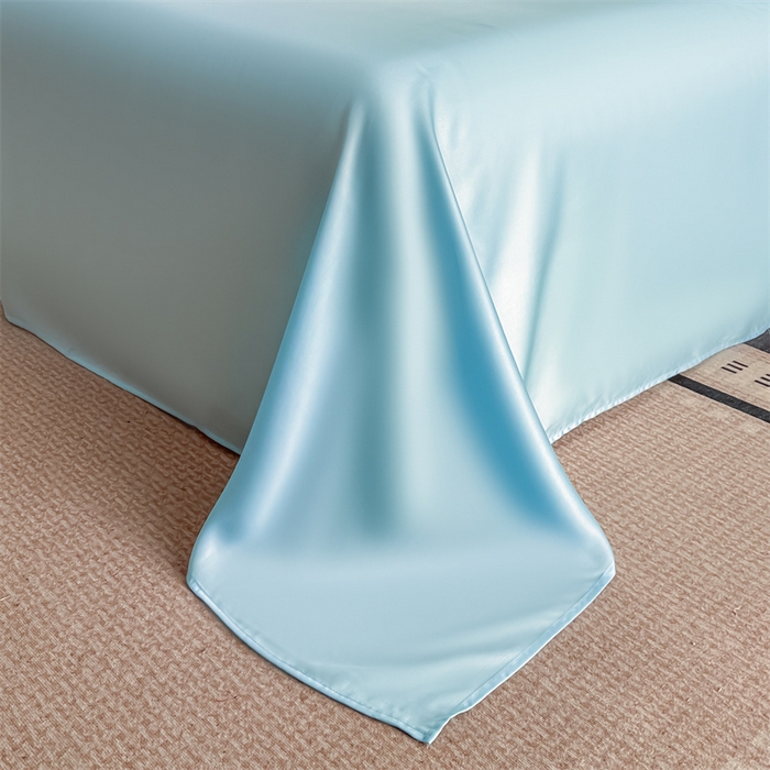 91家纺网 家纺一手货源 找家纺 （总）梦舒羽  2025新款水洗真丝床单冰丝凉感宿舍被单三件套