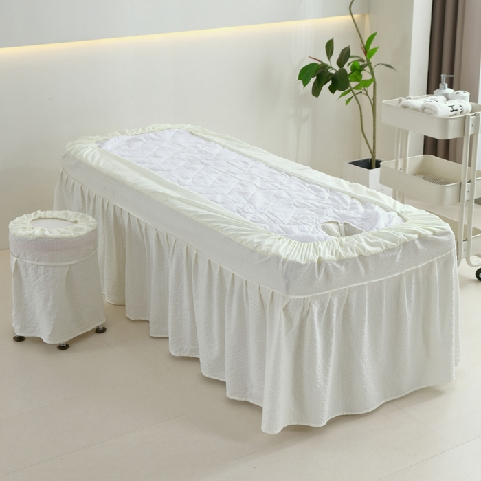 91家纺网 家纺一手货源 找家纺 琪宝阁  2025新款梦想泡泡床罩四件套多件套 米白