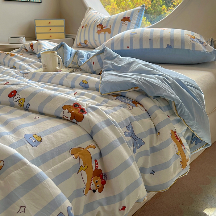 91家纺网 家纺一手货源 找家纺 初念 2025新款云朵棉系列夏被（提供买家秀） 面包腊肠