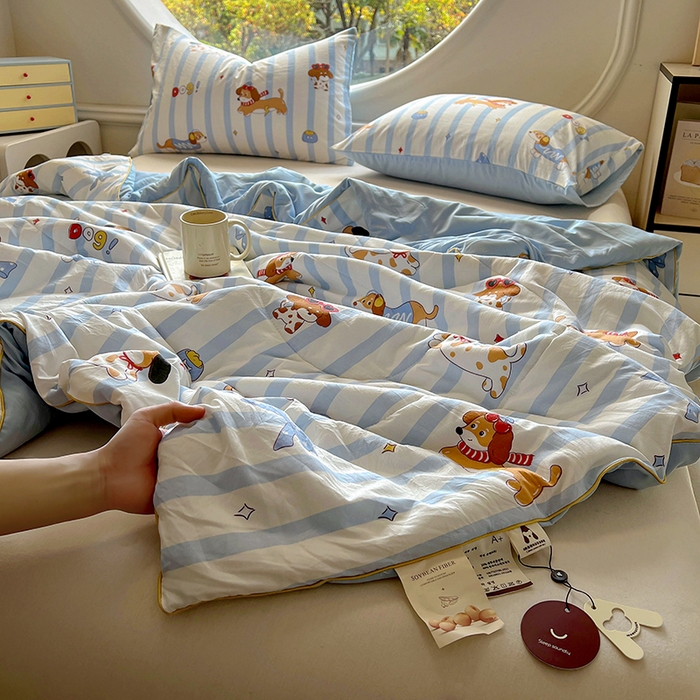 91家纺网 家纺一手货源 找家纺 初念 2025新款云朵棉系列夏被（提供买家秀） 面包腊肠