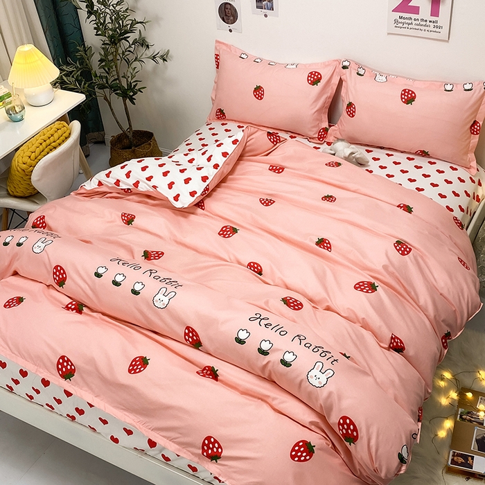 91家纺网 家纺一手货源 找家纺 卡斯诺 2023新款芦荟棉四件套花型2