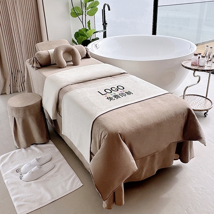 91家纺网 家纺一手货源 找家纺 琪宝阁2025新款唯一系列床罩四件套 卡其