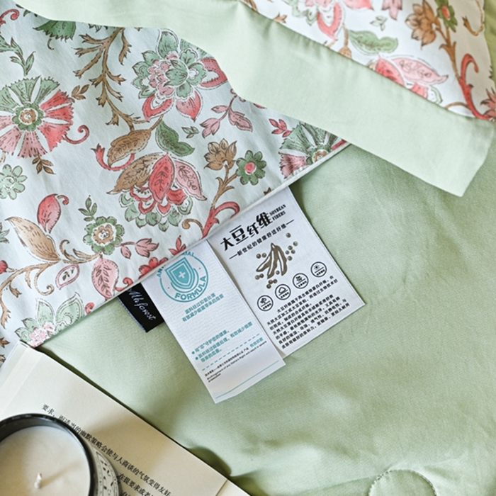 91家纺网 家纺一手货源 找家纺 金喜 2025新款天丝棉大豆印花夏凉被夏被四件套 莫奈