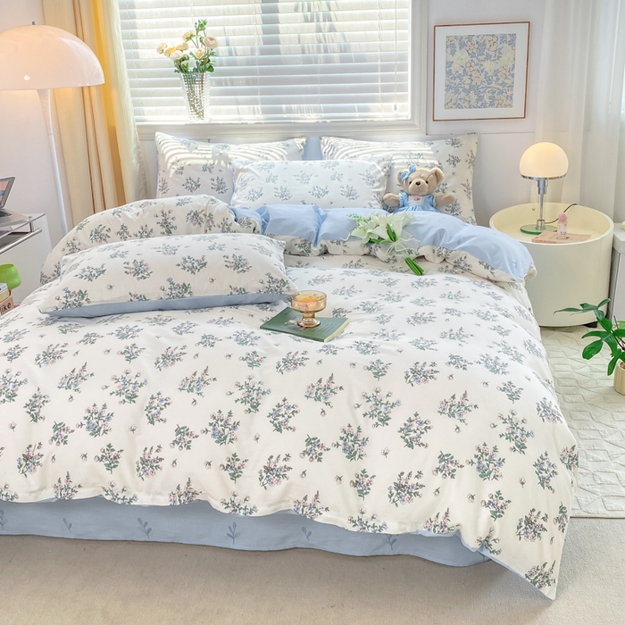 91家纺网 家纺一手货源 找家纺 黑马家居 2025新款全棉喷气13070印花单被套 秋色宜人