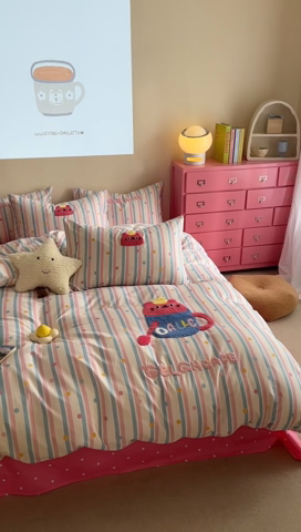 91家纺网 家纺一手货源 找家纺 （总）时年家纺 2025新款全棉印花卡通毛巾绣系列套件 充值会员优惠5元