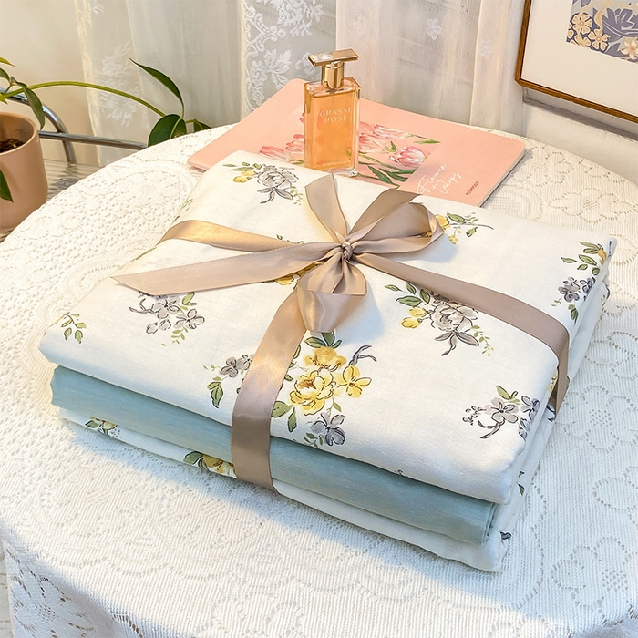 91家纺网 家纺一手货源 找家纺 黑马家居 2025新款全棉喷气13070印花单被套 花间