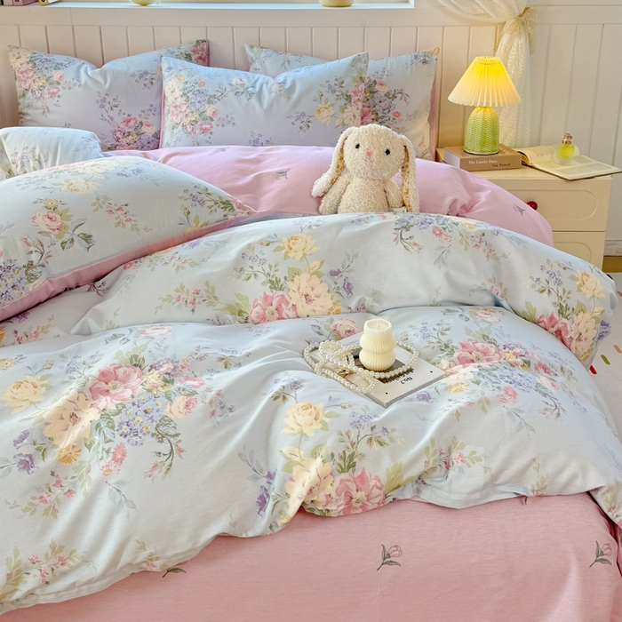 91家纺网 家纺一手货源 找家纺 黑马家居 2025新款全棉喷气13070印花四件套 秘境