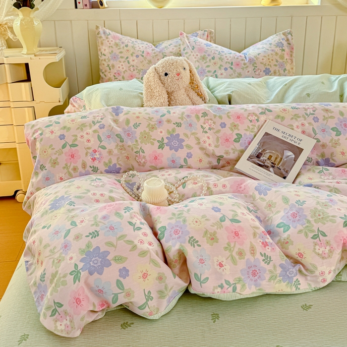 91家纺网 家纺一手货源 找家纺 黑马家居 2025新款全棉喷气13070印花单被套 缤纷花海